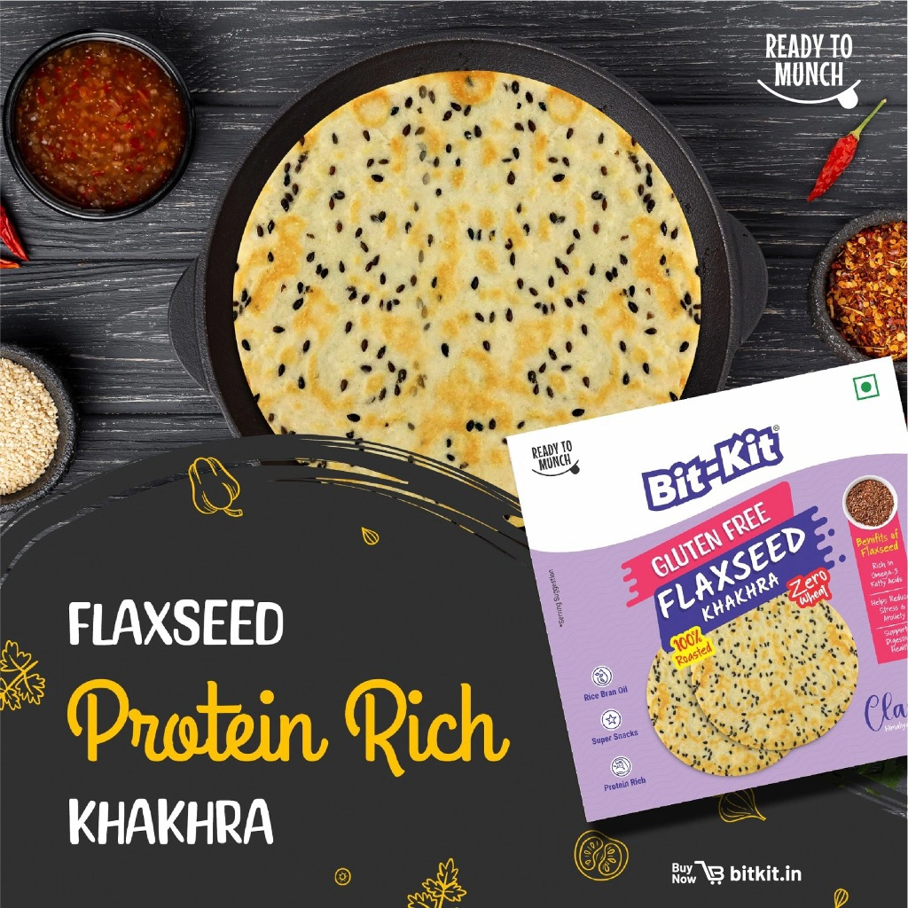 Snacks of the day - Bitkit Gluten free Flaxseed Khakhra